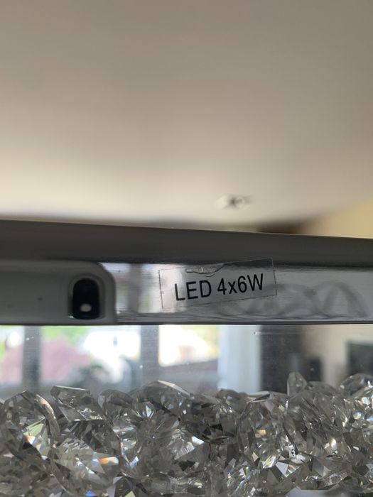 Lampa wisząca listwa LED nad stół z kryształami