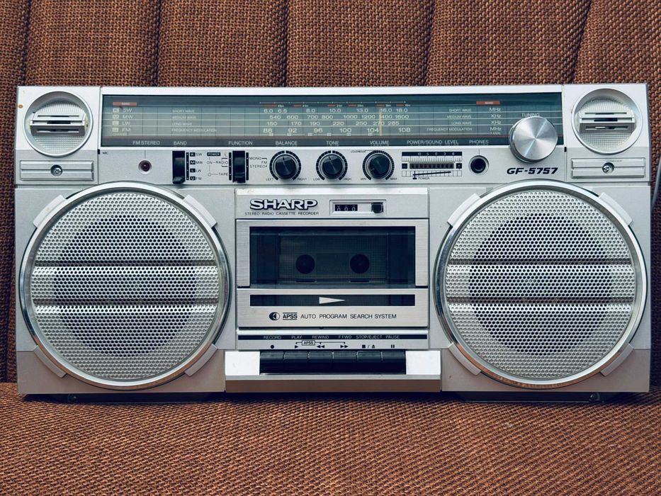 ‼️ Бумбокс Sharp GF-5757HG стерео, 4 динамика Japan ℹ️ кассета APSS, радио SW/MW/LW/FM, из Германии
