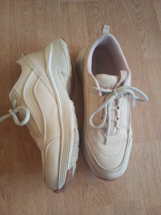 Beżowe buty sportowe, sneakersy, rozmiar 40, damskie