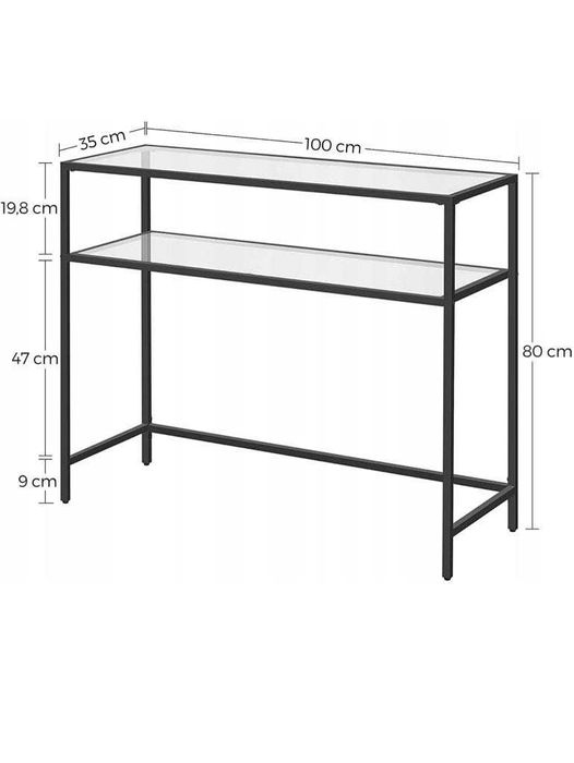 Konsola salonowa szklana