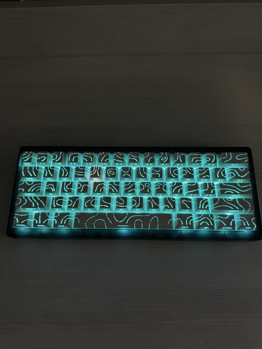 Кейкапи, з волнами білі-чорні