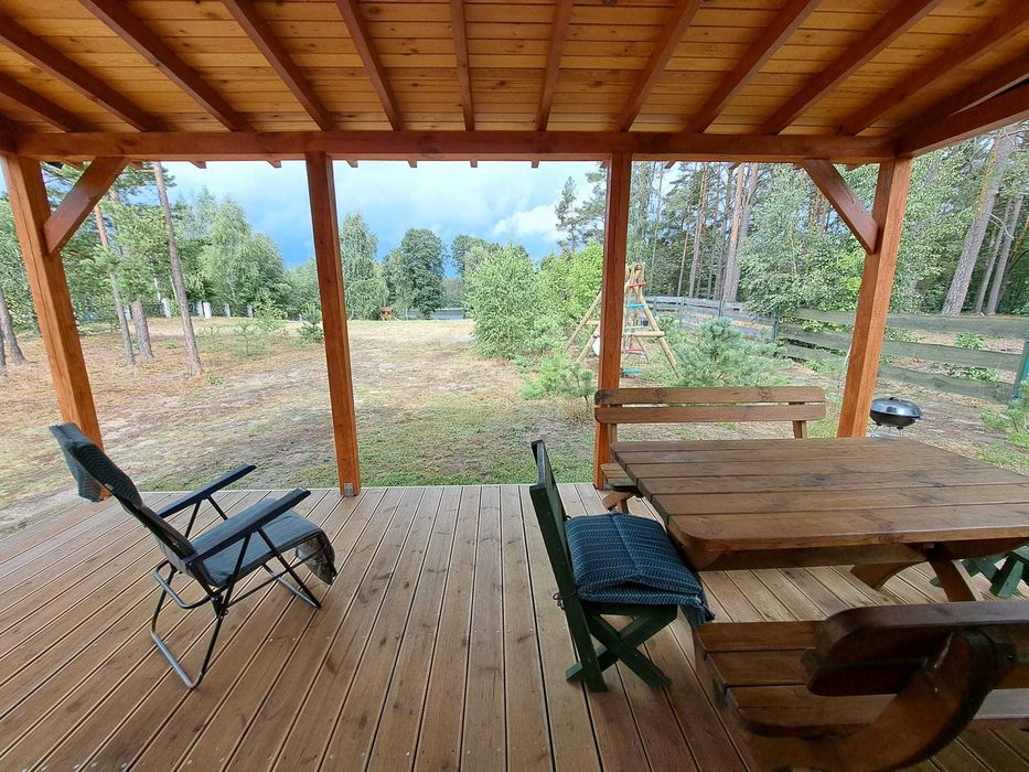 Domek nad jeziorem. Bory Tucholskie.  Las, ryby, grzyby.