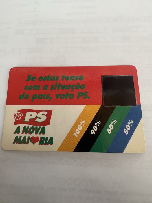 Crachá e cartão vintage PS