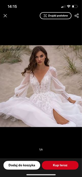 Suknia ślubna długi rękaw