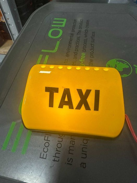 Шашка для таксі (TAXI LED T-008 (міні) (жовта) в5см*ш10см (від прикурю