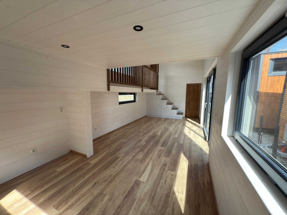 TINY HOUSE DOMEK Mobilny 350X1000 z półpiętrem