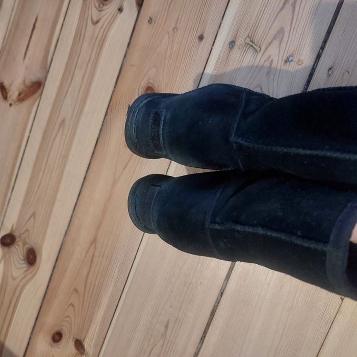 UGG czarne zamszowe na podwyższeniu | rozm. 38 | używane