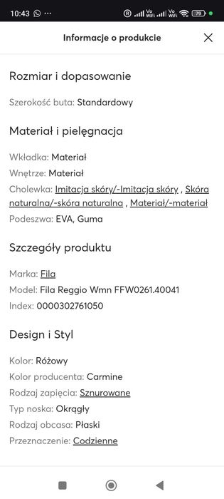 Nowe buty Fila reggio limited edition 40