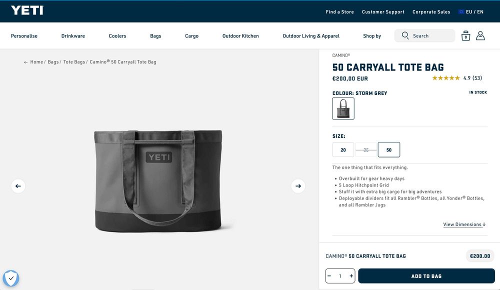 YETI Camino 50 Carryall Tote Bag - Saco de compras
