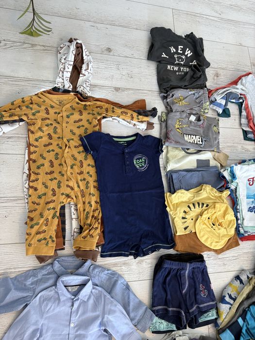 Paka ubrań dla chlopca od 68 H&M pajac Zestaw body