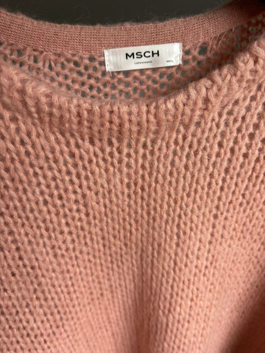 MSCH copenhagen sweter swetr moher wełna lana bufiaste rekawy L 40 XL
