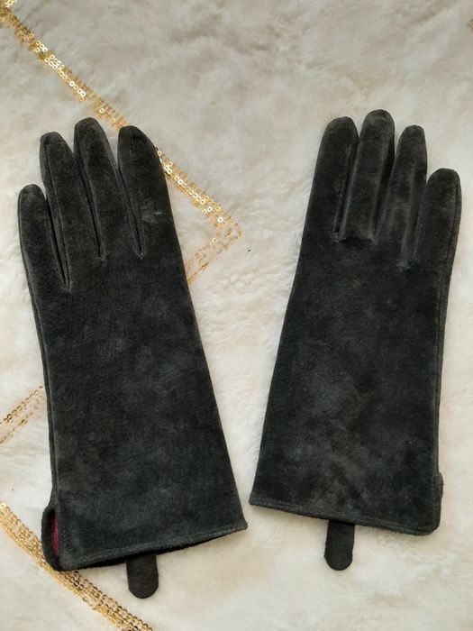 Жіночі шкіряні замшеві  рукавиці S