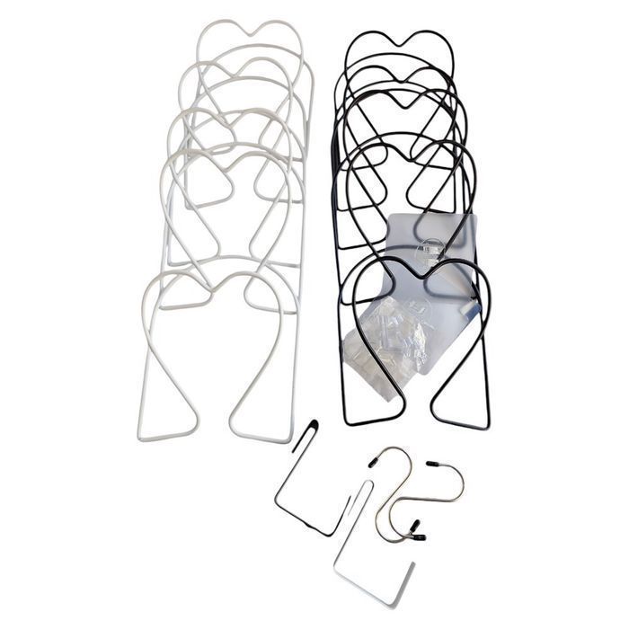 Wieszak Uchwyt z Haczykami Kształt Serca 10szt