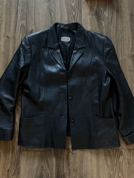Жакет из натуральной кожи