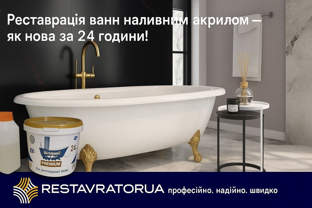 Реставрація ванн наливним акрилом