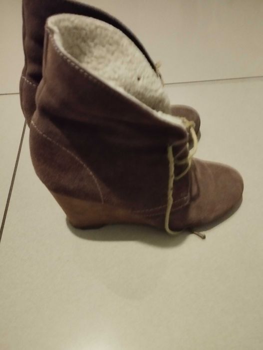 botki damskie ze skóry zamszowej rozmiar 36