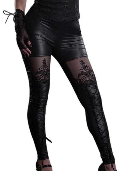 Legginsy PUNK RAVE goth wiązane alternative killstar dollskill