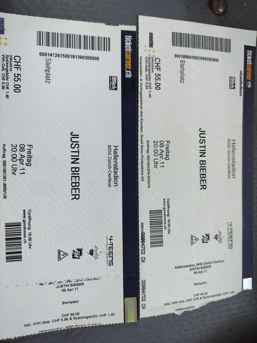 Білети на концерт Бібера