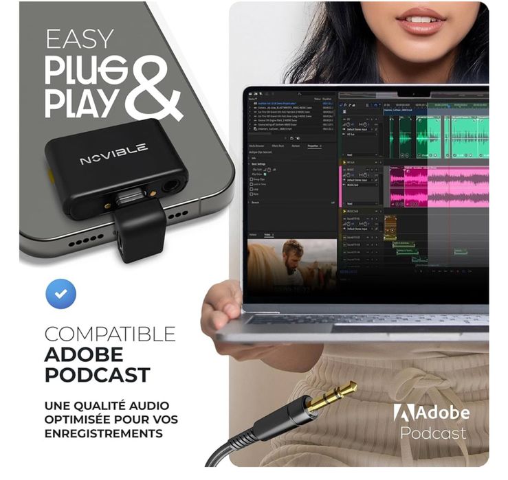 Bezprzewodowy mikrofon krawatowy Lavalier do iPhone'a, Androida