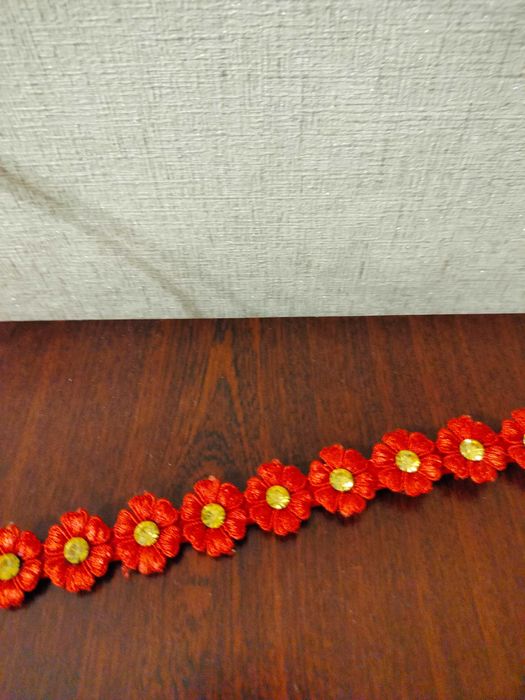 Жіночий пасок/пояс/ремінець  з квіточками  для вишиванки + подарунок