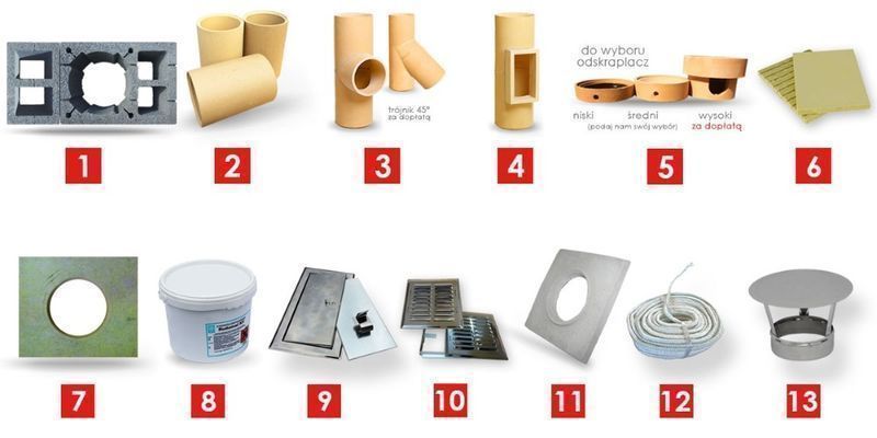 Komin systemowy Ceramiczny 8m KW2+W2 Fi 180 200 BKU Wysyłka Gratis