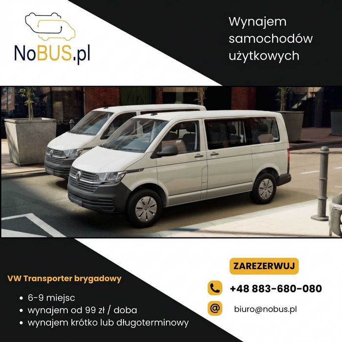 [NoBus] • BUS 7 9 miejsc Wypożyczalnia busów dla firm Wynajem busa •