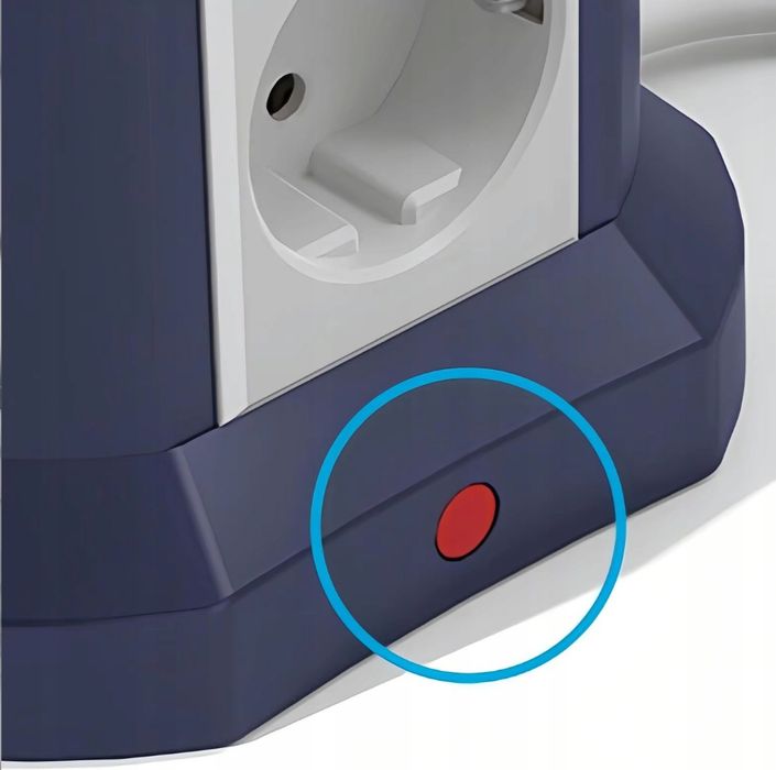 In Przedłużacz  8x gniazda + 5x USB Rozgałęziacz Złodziejka