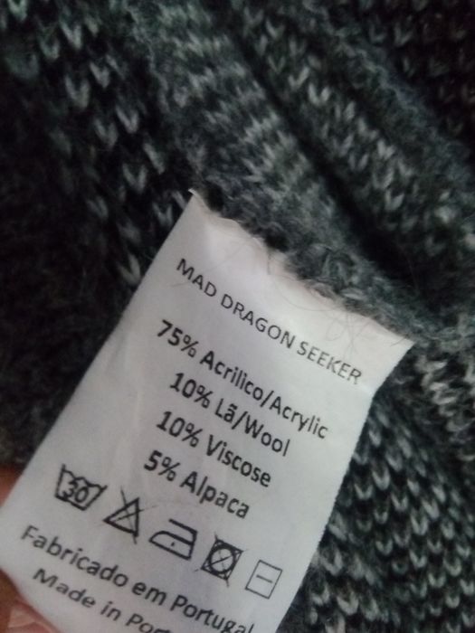 Casaco malha cinza