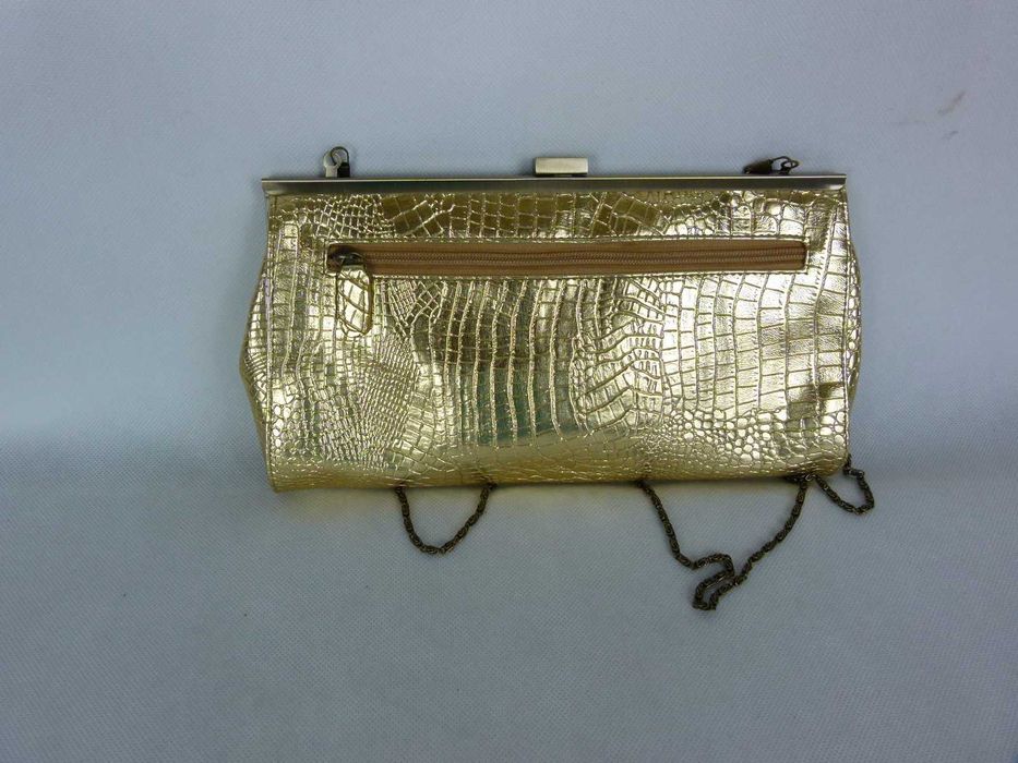 Jessica Mc Clintock złota torebka kopertówka