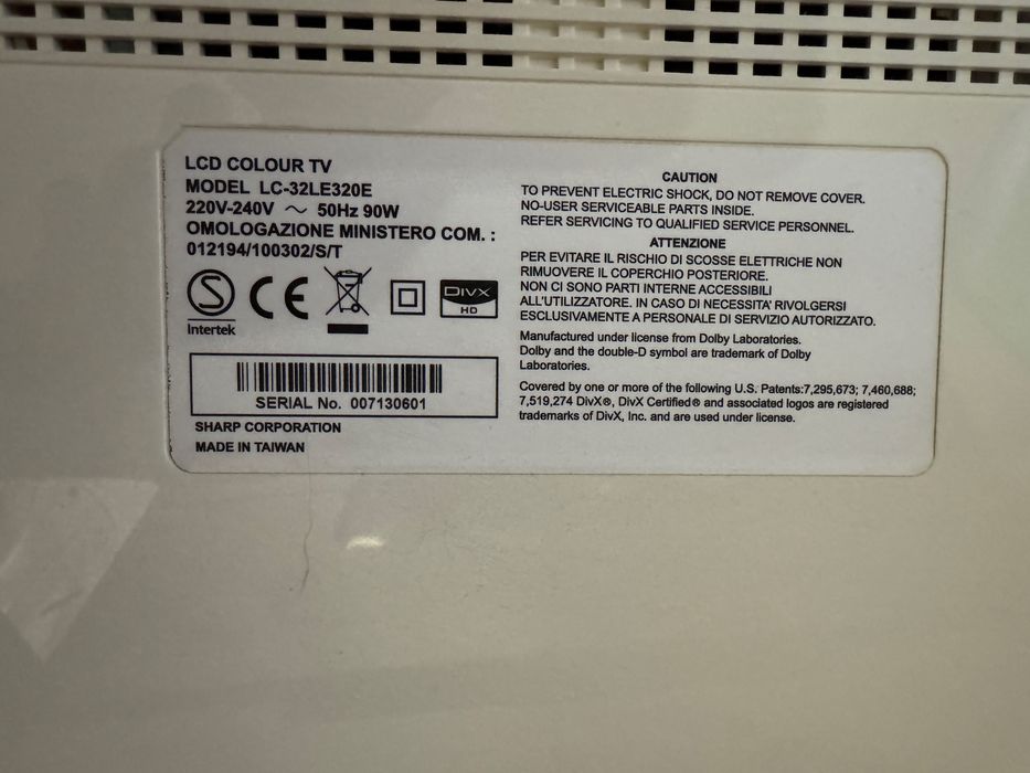 Telewizor Sharp 32 cale MODEL LC-32LE320E