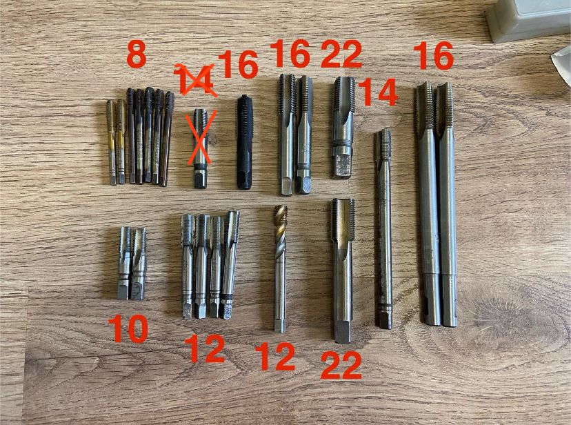 Мітчик М8 10 12 14 16 22 метчик (мечік, мечик)