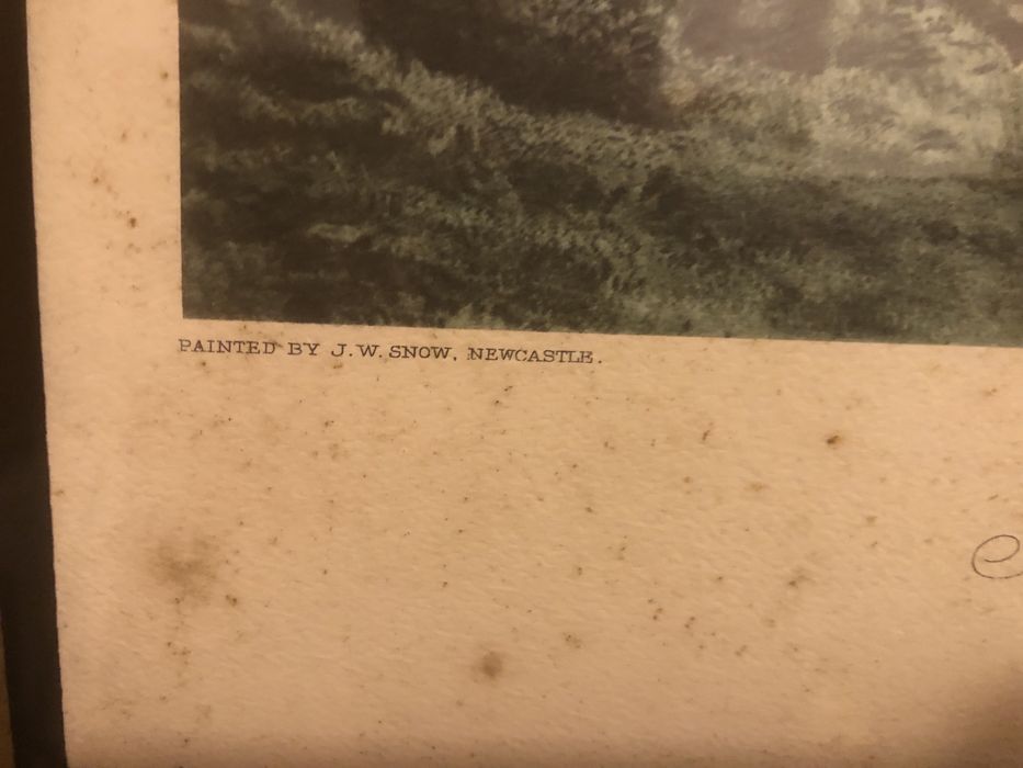 Gravura inglesa emoldurada