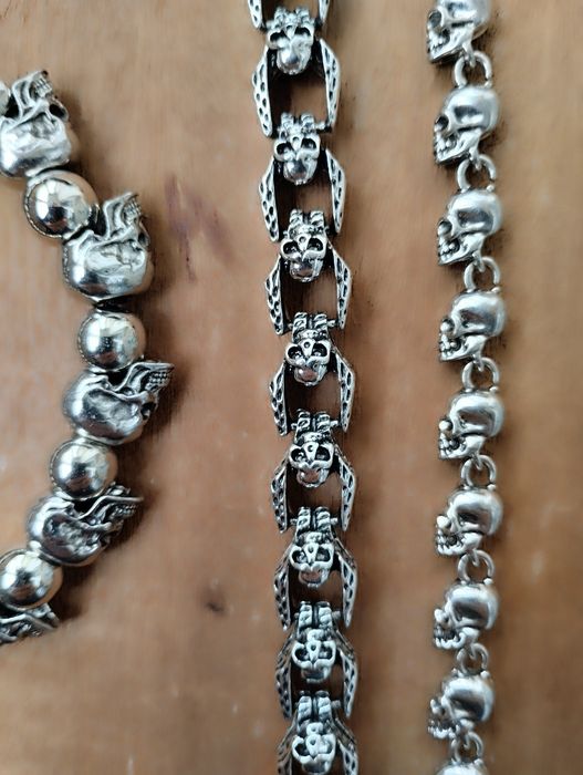 Браслет из черепов байкерские рокерские