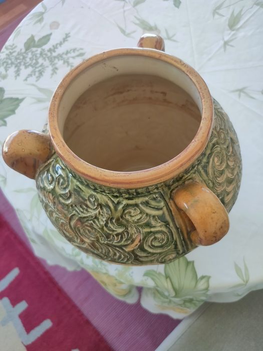 Vaso antigo em cerâmica "Aleluia".