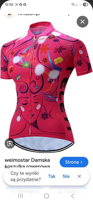 Strój 2 częściowy damski rowerowy profesjonalny  M