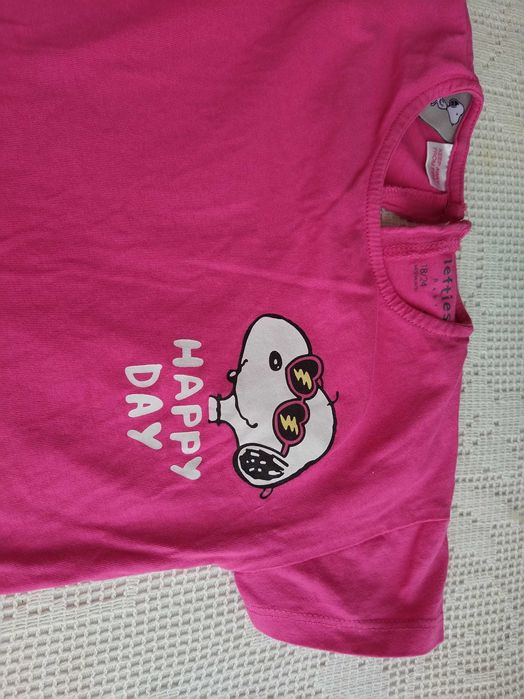 Blusa cor de rosa do Snoopy - Lefties - Tamanho 18 - 24 meses - 92 cm