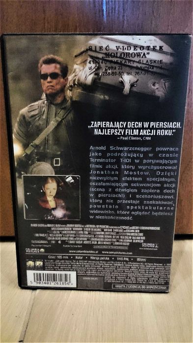 Terminator TRYLOGIA 1 oraz 2 i 3 na sprzet magnetowid - VHS FILMY kasety