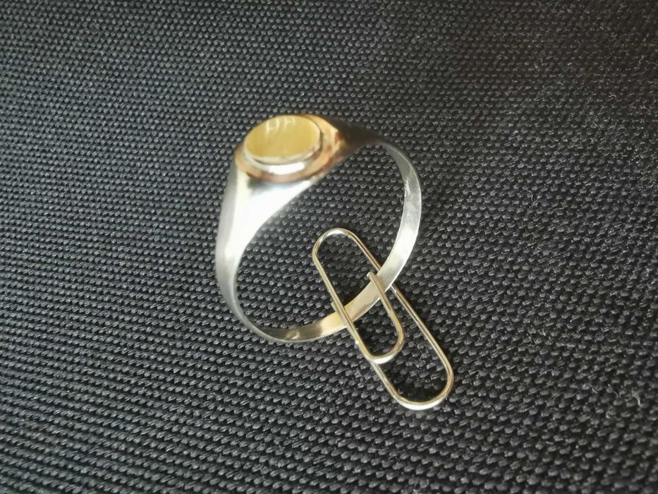 Anel de prata com ouro