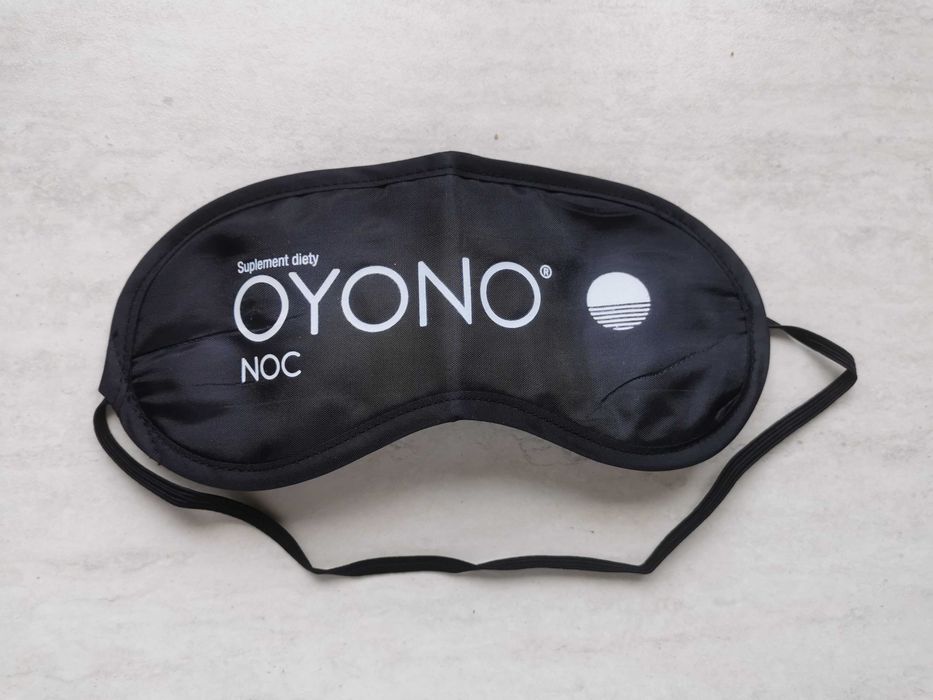 Opaska na oczy do spania, czarna, nowa