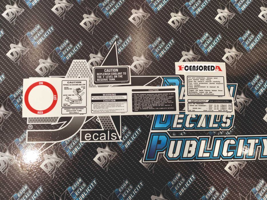 Autocolantes para Honda NSR 50/75 --- 1991 versão mota branca