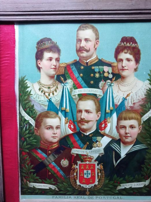 Quadro Fotografia Muito Antigo Monarquia Portuguesa