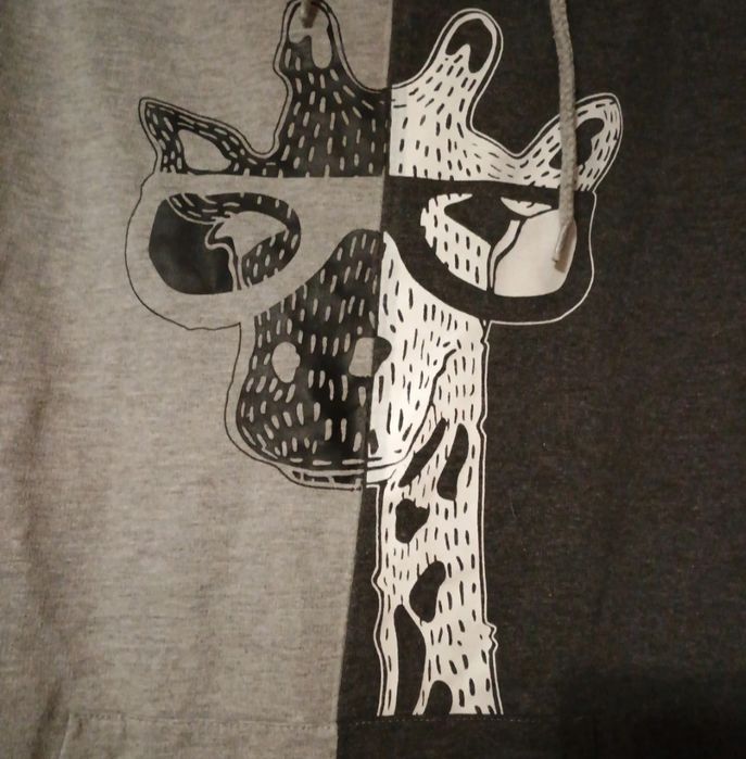 Dwukolorowa bluza damska z kapturem – Bonprix, rozmiar 40/42, stan bdb