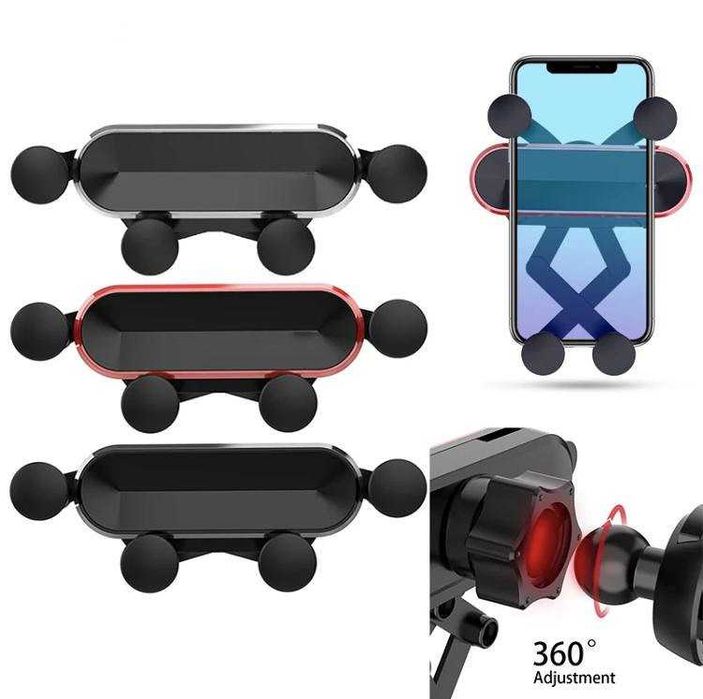 Suporte universal 360º para telemóvel / smartphone para carro - Suporte por gravidade