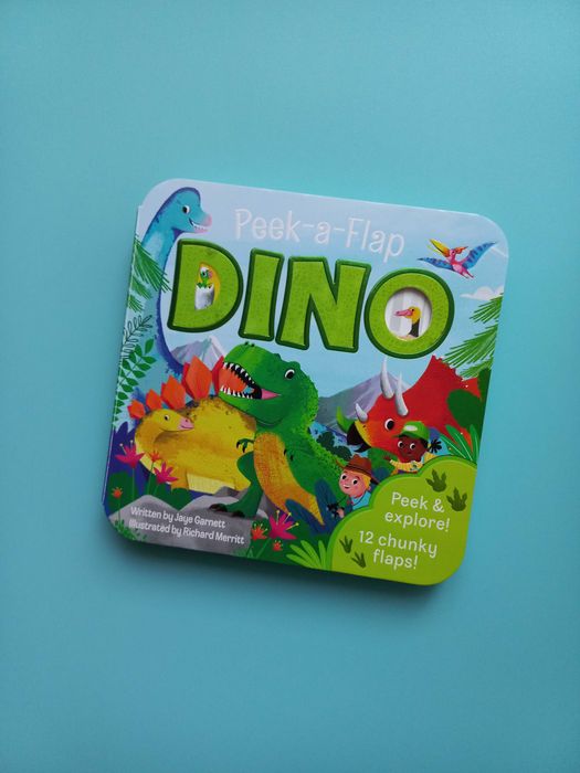 Peek-a-Flap Dino. Книга з подвійними віконцями про динозаврів