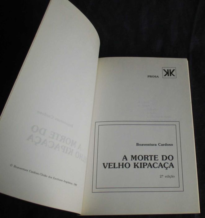 Livro A Morte do Velho Kipacaça Boaventura Cardoso