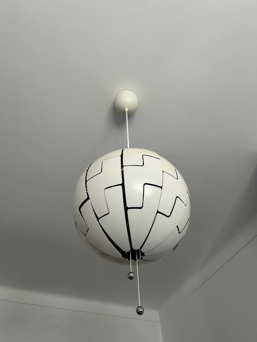 Candeeiro Branco/Prateado IKEA | Como novo
