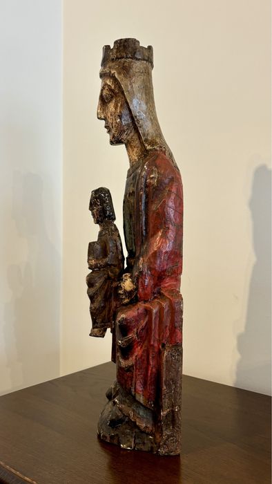 Estatueta / Escultura Policromada  Sedes Sapientiae - Arte Sacra