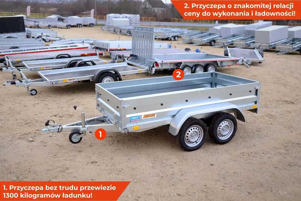 SPAWANA przyczepa DMC 750 kg 253 x 129 x 40 Neptun N7-253 2 rt RUSTIK