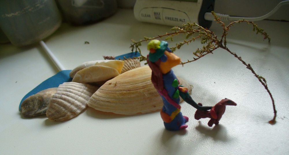 пластилин фигурки букет гном динозавры дама с собачкой