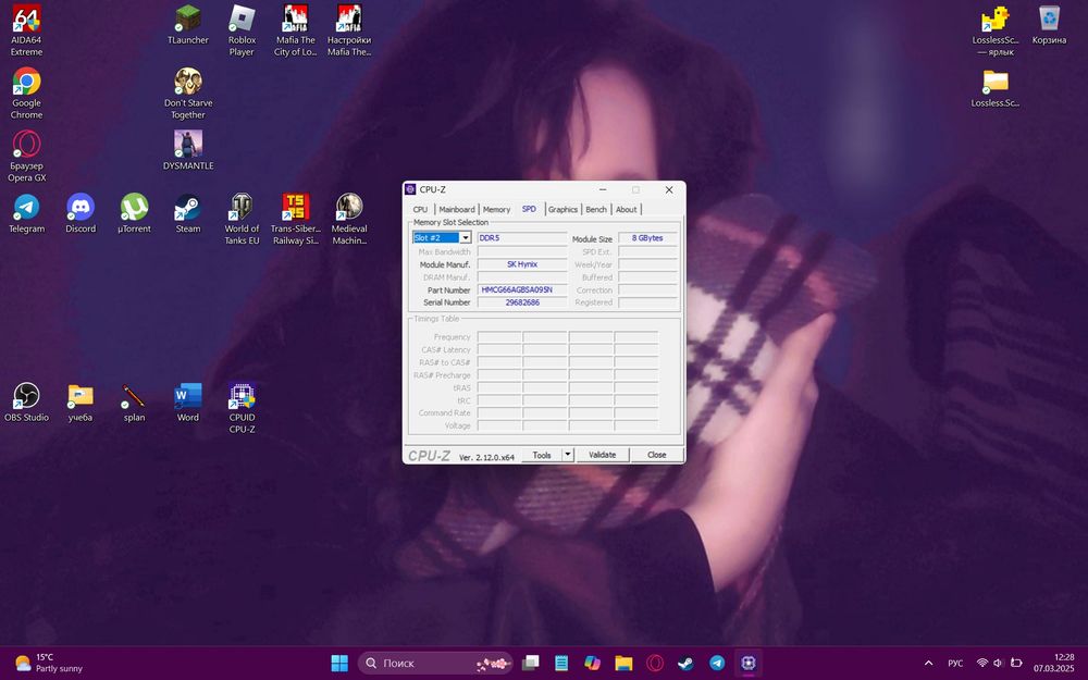 ноутбучная озу 8 гб ддр5 Hynix